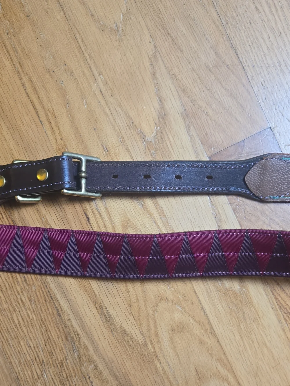 Boy-o-Boy Bridleworks Warrenton equestrian stirrup buckle leather belt, 40